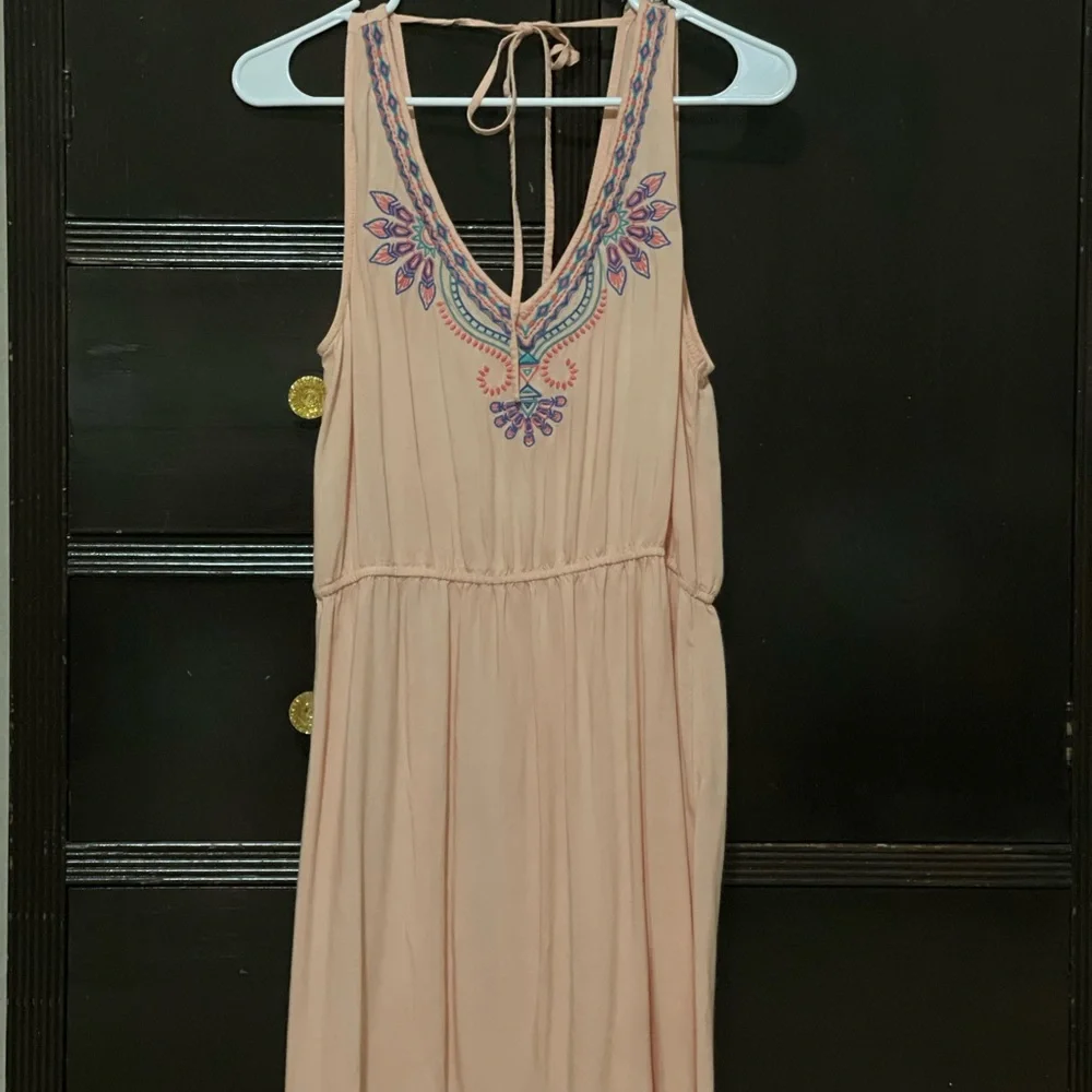 Papaya pink/coral dress - Picture 6 of 7